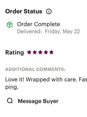 Positive Order Feedback Screenshot - White Background